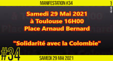 ✊  MANIFESTATION #34 📣 Solidarité avec la Colombie 📌 Toulouse 👤 JL Ametller 📆 29-05-2021 by AKINA