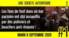 Les fans de foot dans un bar parisien ont été accueillis par des policiers et boucliers anti-émeute by AKINA