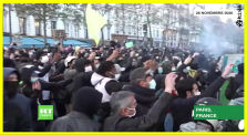 Barricades, lacrymogène, incendies : La manifestation Anti-loi Sécurité globale du 28/10/2020 à Paris by AKINA