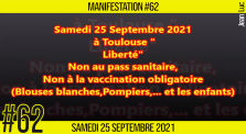 ✊  MANIFESTATION #62 📣 Acte 11 : Non au Pass sanitaire & Caccination Obligatoire  📌 Toulouse 👤 JL Ametller 📆 […] by AKINA