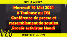 ✊  MANIFESTATION #28 📣 Procès au TGI de Toulouse des activistes de l'Association HANDI-SOCIAL 📌 Toulouse 👤 JL […] by AKINA