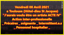 ✊ MANIFESTATION #6 📣 J'aurais voulu être un artiste ACTE IV 📌 Toulouse 👤 JL Ametller 📆 09-04-2021 by AKINA